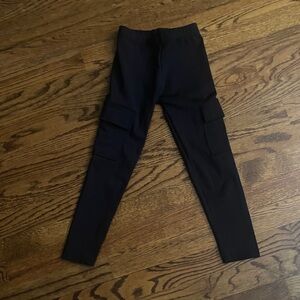 Kids Navy Cargo Leggings